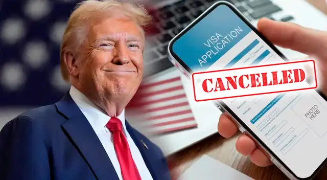 Trump celebra que superaron el récord de visas americanas canceladas. Trump celebra que superaron el récord de visas americanas canceladas.