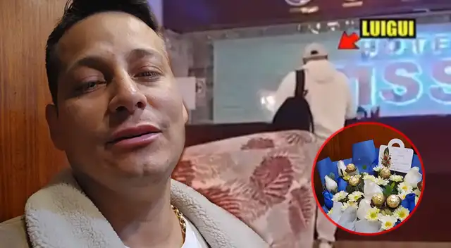 Luigui Carbajal recibió ramo de rosas tras su ampay en hotel. Luigui Carbajal recibió ramo de rosas tras su ampay en hotel.