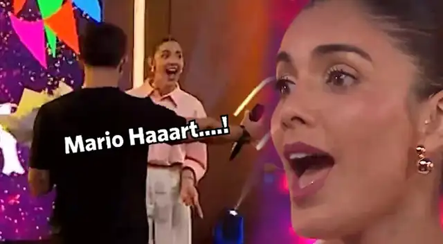Korina Rivadeneira fue sorprendido por Mario Hart en su programa en vivo. Korina Rivadeneira fue sorprendido por Mario Hart en su programa en vivo.