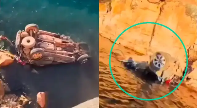 Esposos mueren tras caer con su camioneta al lago Titicaca desde un barranco de 70 metros: vehículo iba a excesiva velocidad Esposos mueren tras caer con su camioneta al lago Titicaca desde un barranco de 70 metros: vehículo iba a excesiva velocidad