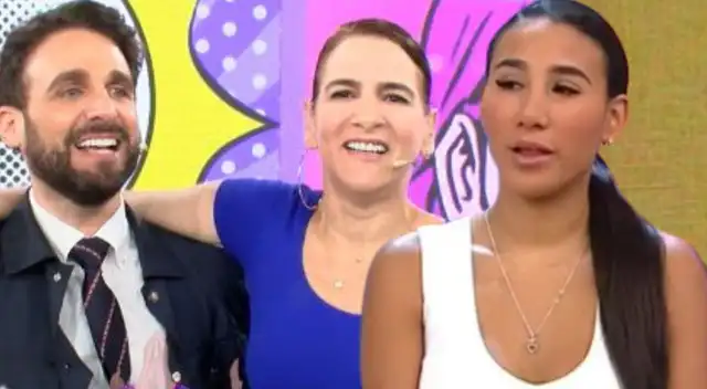 Rodrigo y Gigi se rien de la reacción de Samahara Lobatón al fingir dolor. Rodrigo y Gigi se rien de la reacción de Samahara Lobatón al fingir dolor.