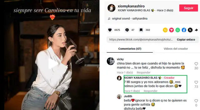 Xiomy Kanashiro estalla contra usuaria. Xiomy Kanashiro estalla contra usuaria.