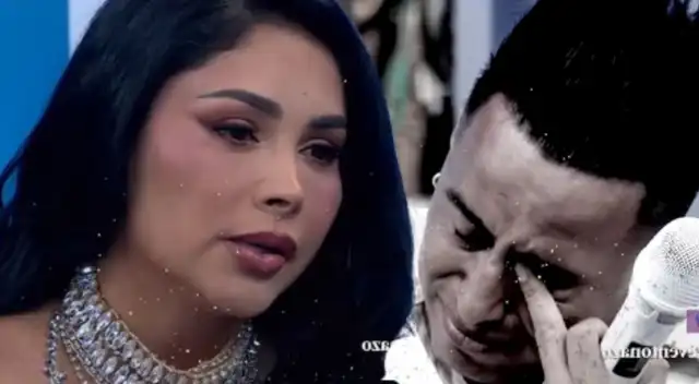 Pamela Franco se pone emotiva en 'Esta noche' junto a Christian Cueva.