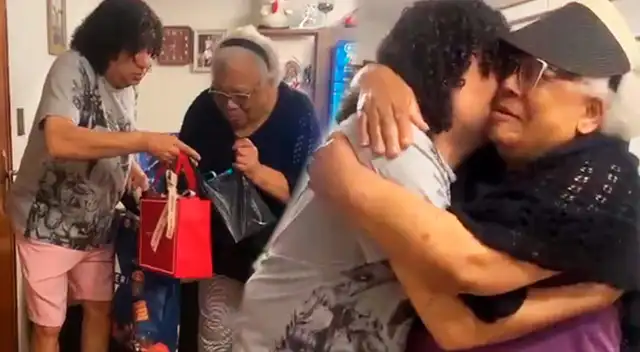 Carlos Vílchez sorprende a su mamá.