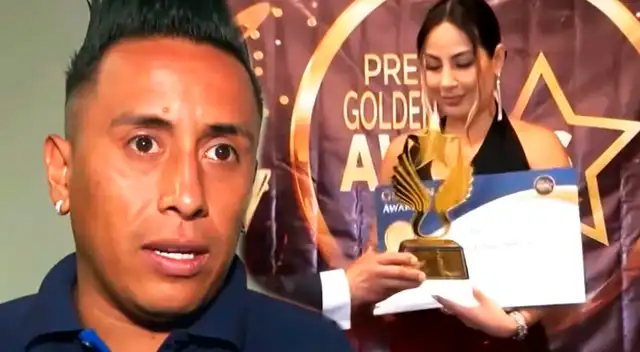 Pamela López se emocionó al recibir premio.