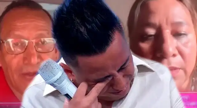 Christian Cueva lloró al escuchar a sus padres. Christian Cueva lloró al escuchar a sus padres.