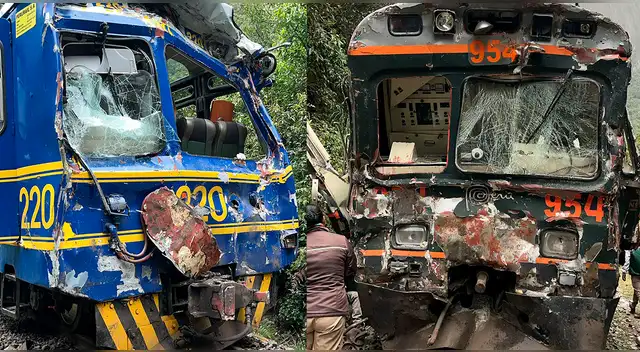 Dos trenes chocan en Cusco y dejan varios heridos. PNP confirmó el fallecimiento de una persona Dos trenes chocan en Cusco y dejan varios heridos. PNP confirmó el fallecimiento de una persona