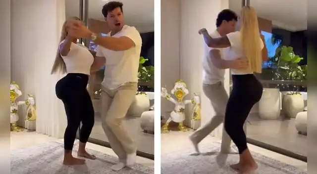 Patricio Parodi sorprende al bailar salsa junto a la mamá de Natalia Segura.