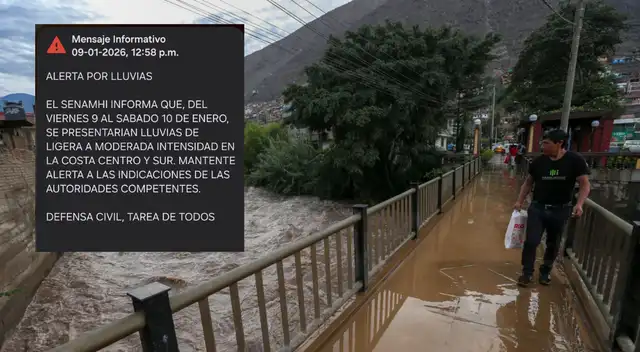 Defensa Civil emite alerta masiva en celulares: esto es lo que se sabe.