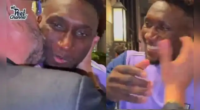 Peter Arévalo sorprendió a Eryc Castillo, futbolista de Alianza Lima, con un tremendo beso en el cachete. Foto: captura/Mr. Peet Channel