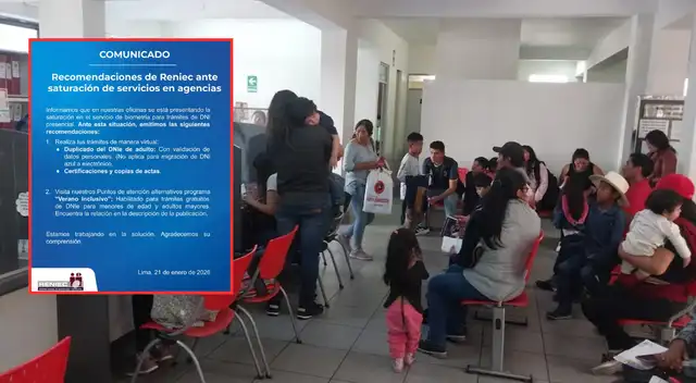 Reniec se pronuncia tras caída masiva de sistema a nivel nacional. Reniec se pronuncia tras caída masiva de sistema a nivel nacional.