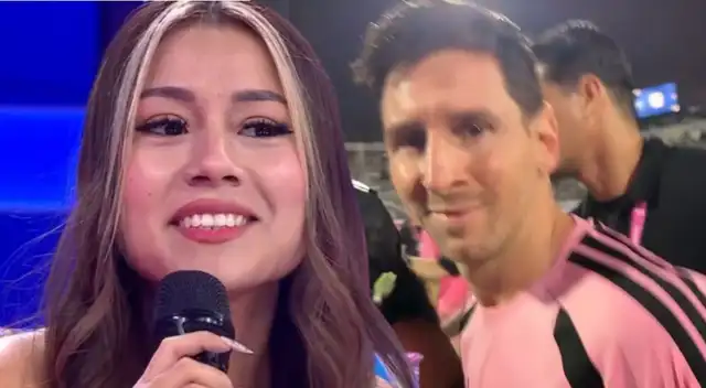 Milenka Nolasco muestra video de Messi y se emociona.