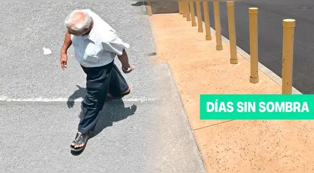 Durante los días sin sombra los rayos solares se proyectarán de forma perpendicular
