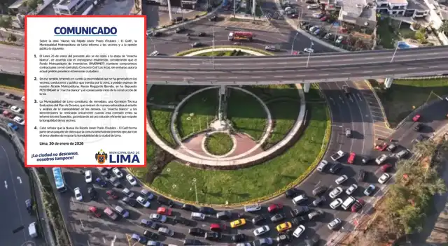 Municipalidad de Lima suspende obras en Vía Rápida Javier Prado.