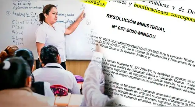 Conoce qué maestros tendrán bonos de hasta S/500 en marzo 2026
