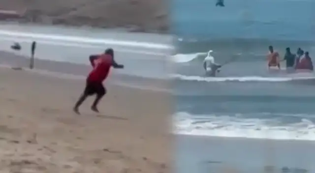 ¡HÉROE SIN CAPA! Vendedor ambulante se lanza al mar para salvar de morir ahogados a niños arrastrados por olas en Barranca