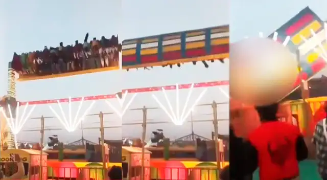 ¡Juego mecánico falla en pleno funcionamiento! Trágico desplome deja dos muertos y 12 heridos en concurrida feria