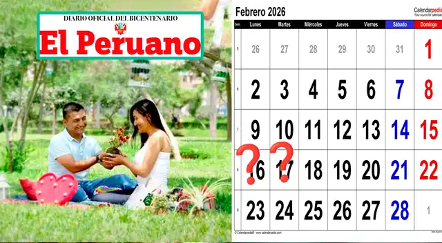 ¿Cambio inesperado? Publican decisión final sobre el feriado del 16 y 17 de febrero: esto es lo que dijo El Peruano ¿Cambio inesperado? Publican decisión final sobre el feriado del 16 y 17 de febrero: esto es lo que dijo El Peruano