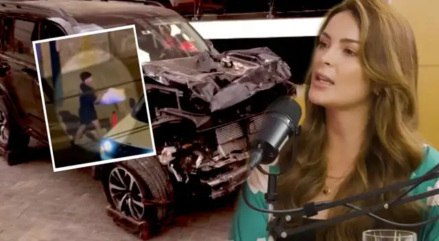 Captan a joven retirando objetos de la camioneta chocada de Laura Spoya.