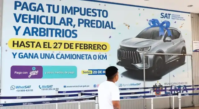 Impuesto vehicular 2026 Perú: si pagas hasta esta fecha entras al sorteo de una camioneta 0 km, Smart TVs y gift cards