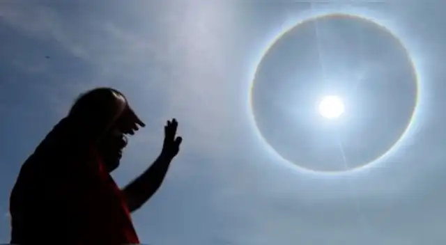 En redes, usuarios reportaron la aparición de un halo solar en Lima este miércoles 18