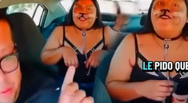 Taxista baja de su auto a THERIAN, mujer que se identifica como PERRO, tras recordarle que no transporta animales