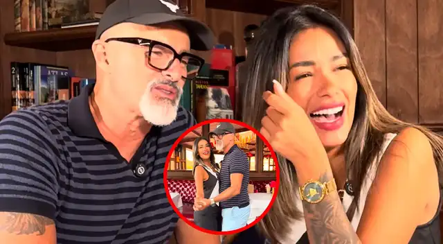 Shirley Arica se mostró sumamente nerviosa ante los coqueteos de Carlos Alcántara.