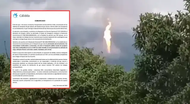 La drástica decisión de Cálidda sobre el gas natural tras la falla de TGP ocurrida en Cusco. La drástica decisión de Cálidda sobre el gas natural tras la falla de TGP ocurrida en Cusco.