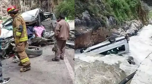 Tragedia en Huarochirí: minivan con más de 20 pasajeros cae al río Rímac tras choque. Tragedia en Huarochirí: minivan con más de 20 pasajeros cae al río Rímac tras choque.