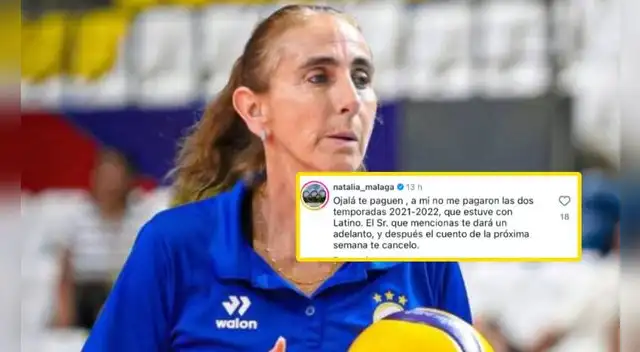 Natalia Málaga acaba de revelar que el club Olva Latino le debe desde hace cuatro años. Foto: composición EP