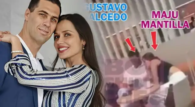 Maju Mantilla y Gustavo Salcedo son 'AMPAYADOS' PEGADITOS y sin sus hijos en aeropuerto