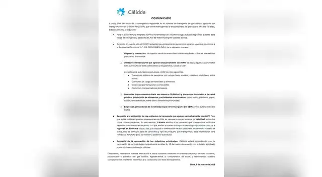 Cálidda habilita GNV para camiones de carga y otros sectores.