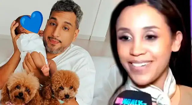 Ricardo Mendoza mostró el rostro de su hijo con Katy Mosquera.