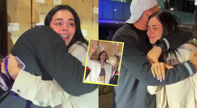 Natalia Segura LLORA tras recibir el primer contenedor su nuevo EMPRENDIMIENTO.