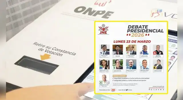 El Jurado Nacional de Elecciones publicó el programa de los debates presidenciales. Foto: composición EP