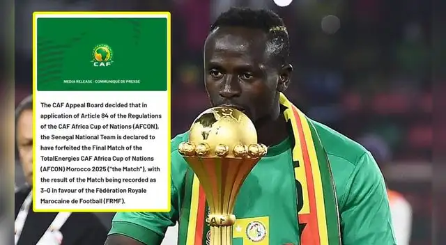 Senegal ya no es el actual campeón de la Copa Africana de Naciones y se lo dieron a Marruecos. Foto: composición EP