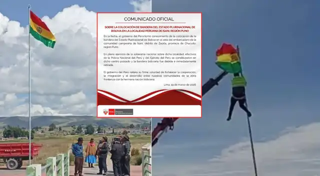 Cancillería peruana rompe el silencio tras polémico izamiento de bandera de Bolivia en territorio nacional.