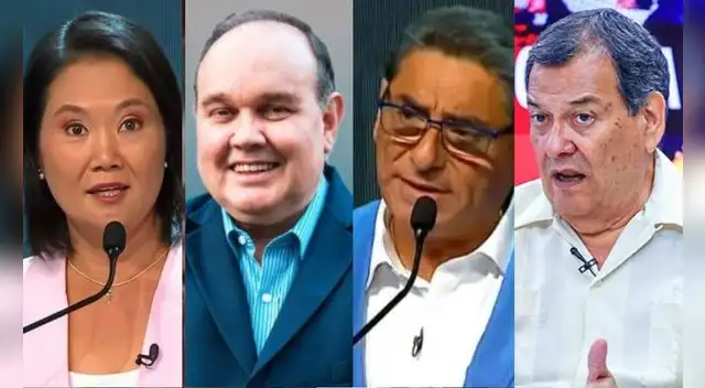 Keiko, Rafael, Carlos y Jorge aparecen en los primeros puestos de intención de voto. Foto: composición EP