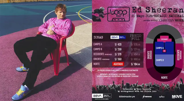 Ed Sheeran regresa a Lima el 20 de mayo