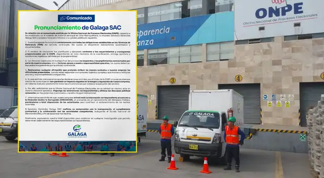 Galaga rompe el silencio y se pronuncia tras fallas en el traslado de material electoral: "De acuerdo al cronograma...".