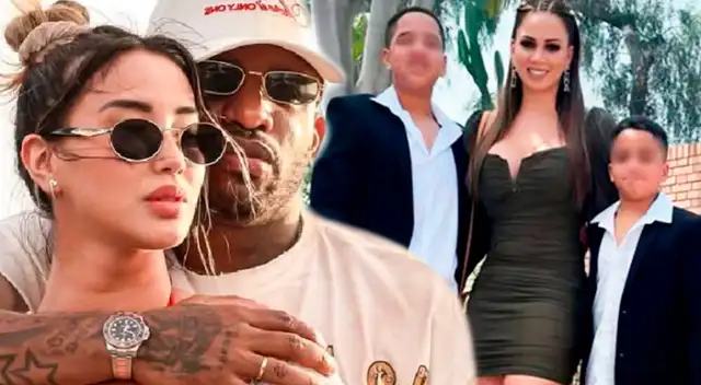 Jefferson Farfán se emocionada al posar con sus hijos y su novia. Jefferson Farfán se emocionada al posar con sus hijos y su novia.