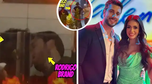 Mayra Goñi y Rodrigo Brand son CAPTADOS dándose romántico beso y artista se pelea con reportero de ‘Amor y Fuego’