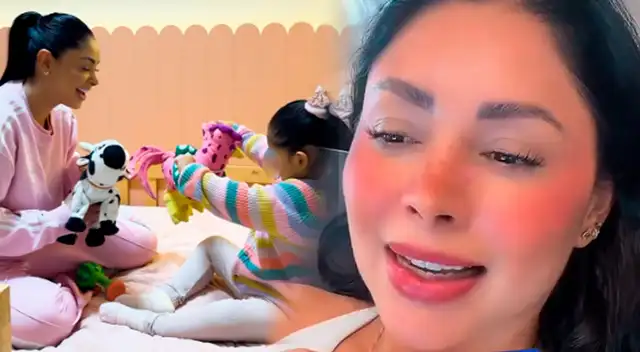 Pamela Franco se muestra orgullosa de su hija.