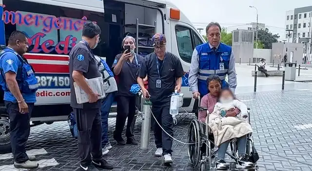 Saludpol realizó el traslado aeromédico de un bebé con quemaduras.