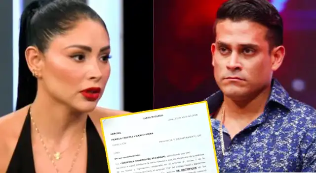 Pamela Franco responde con todo a Christian Domínguez y descarta retractarse.