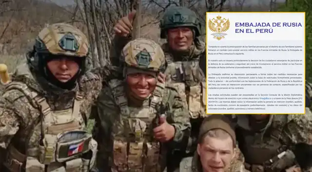 Embajada de Rusia se pronuncia tras caso de peruanos enviados a combate: "El servicio militar...".