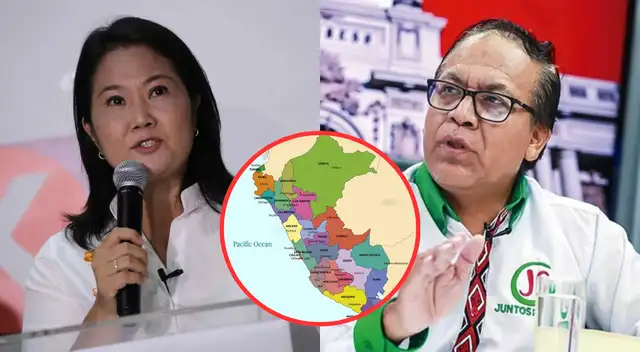 5 regiones del Norte votan por Keiko Fujimori y 3 del Sur por Roberto Sánchez: conoce el avance.
