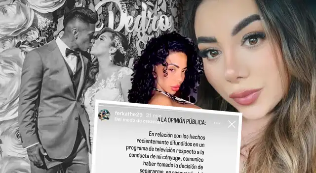 Esposa de Pedro Aquino anuncia el FIN de sus 12 años de matrimonio tras AMPAY y CHATS CANDENTES con modelo: "Como mujer, me duele..."