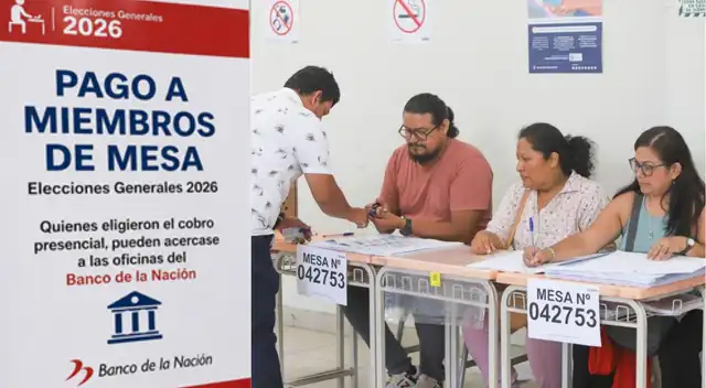 Miembros de mesa de las elecciones del 12 de abril ya pueden cobrar sus S/ 165 en el Banco de la Nación.