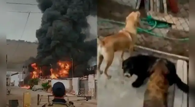 Incendio en Villa El Salvador